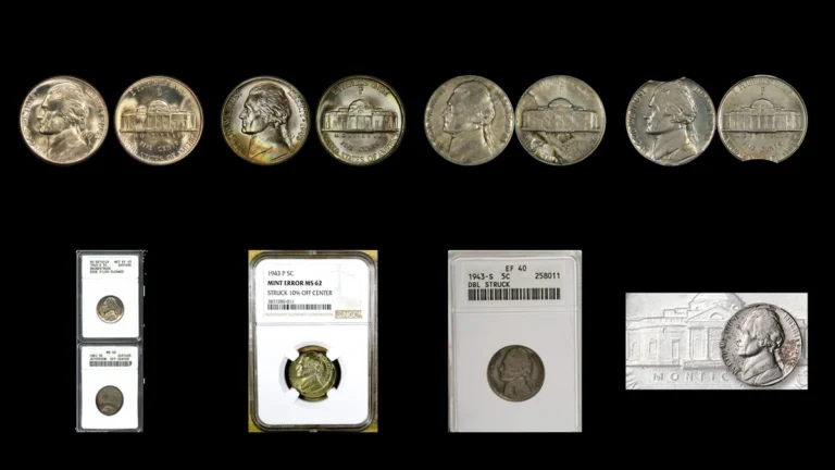 1943 Nickel Errors — error coin photographs