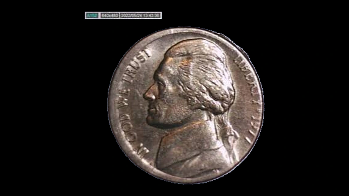 1977 Jefferson Nickel: Misaligned Die