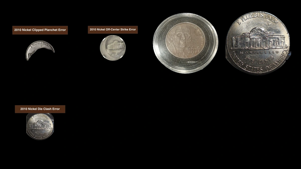 2010 Nickel Errors — error coin photographs