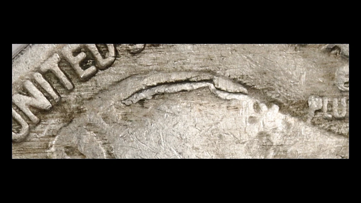 1930 Buffalo Nickel: Die Crack / Die Chip