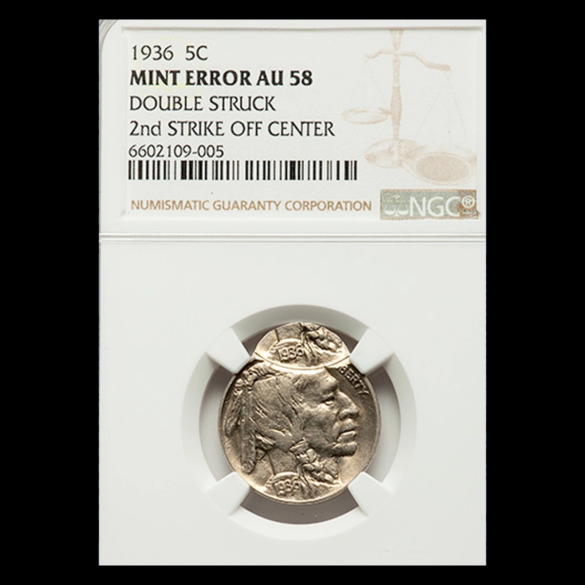 1936 Buffalo Nickel: Double / Multiple Strike