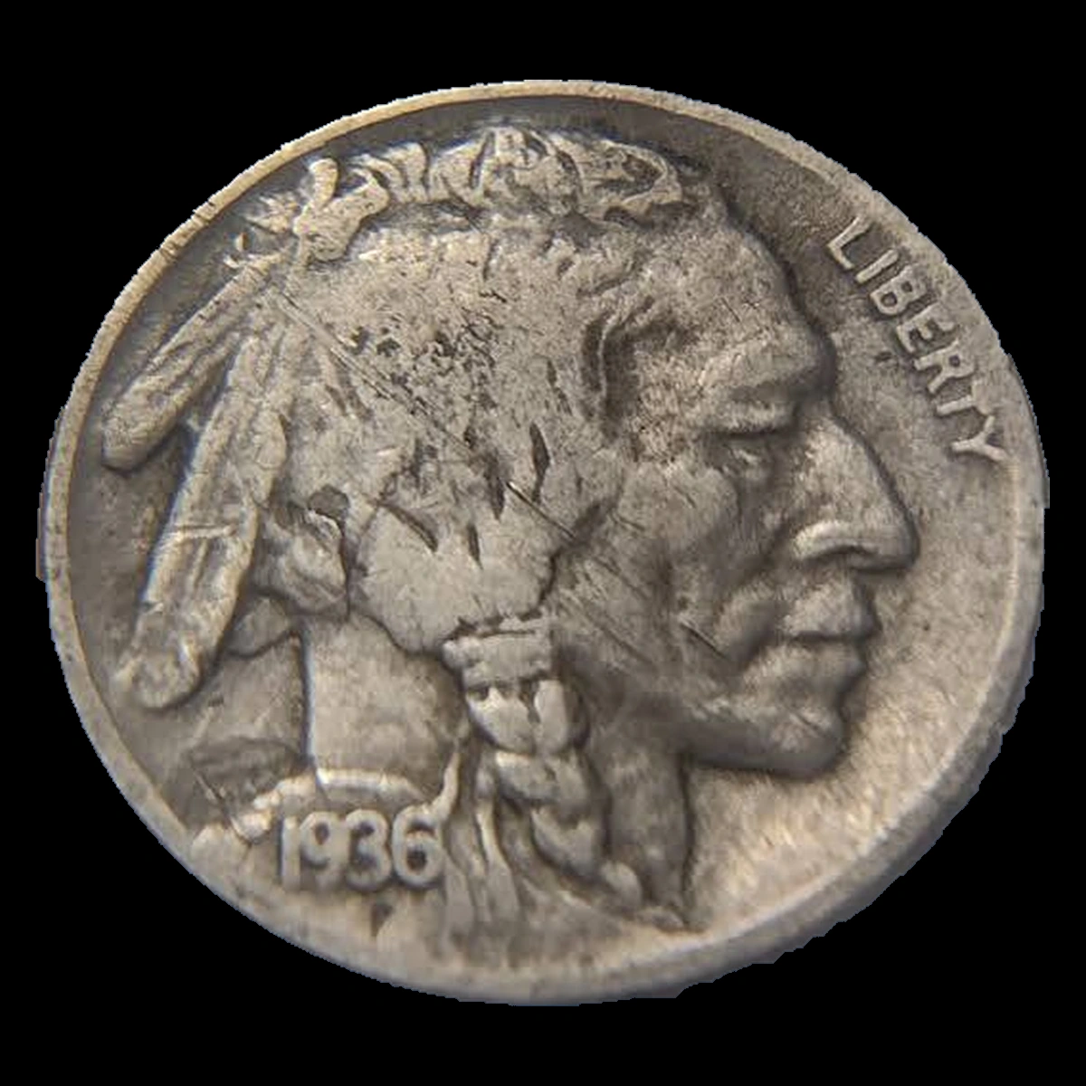 1936 Buffalo Nickel: Lamination