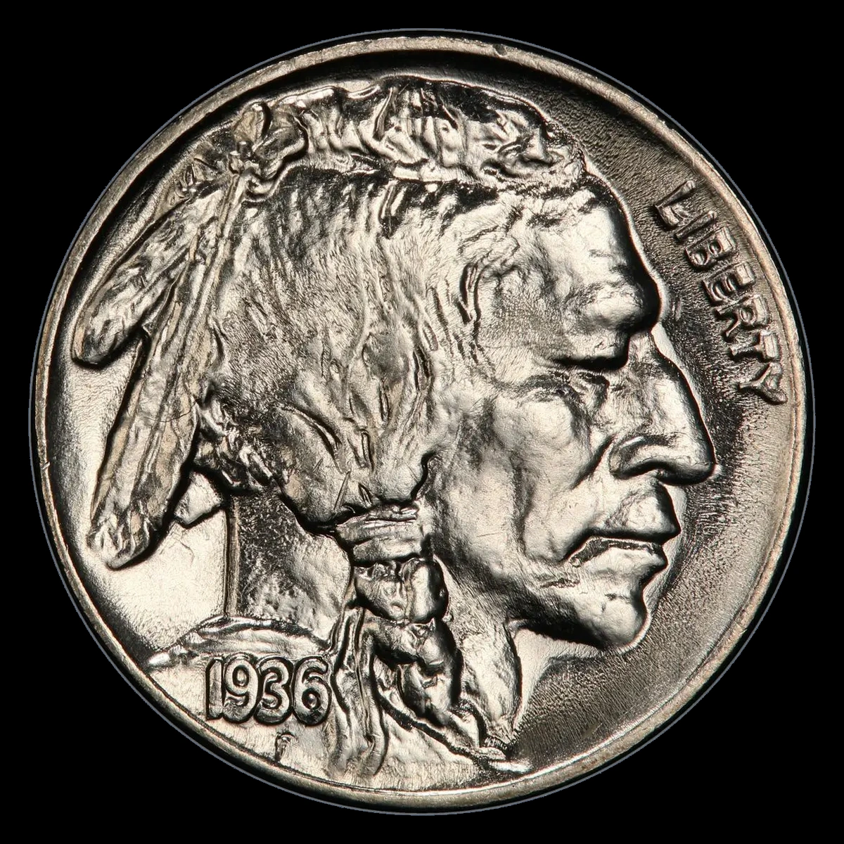 1936 Buffalo Nickel: Doubled Die Obverse