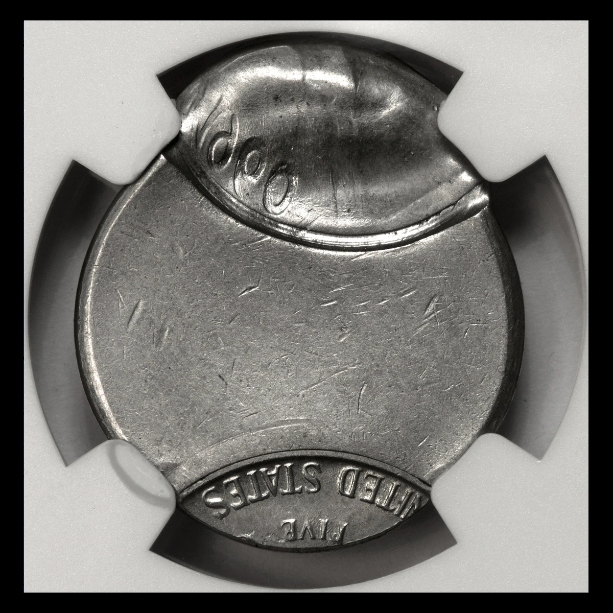 1960 Jefferson Nickel: Brockage