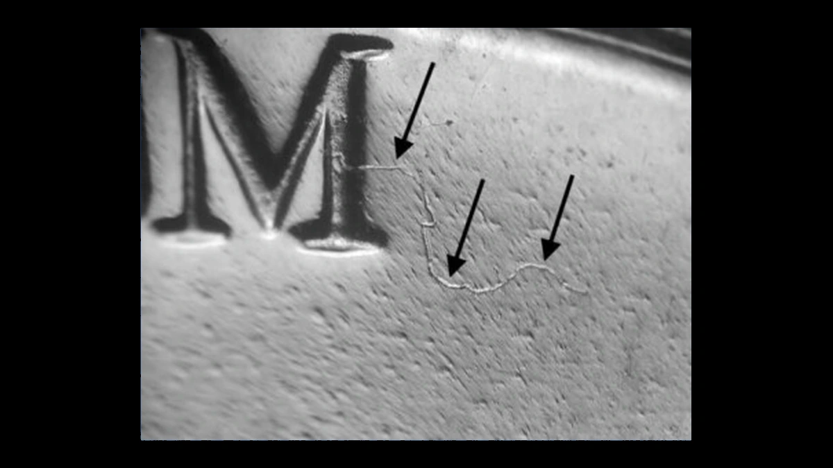 1960 Jefferson Nickel: Struck Through
