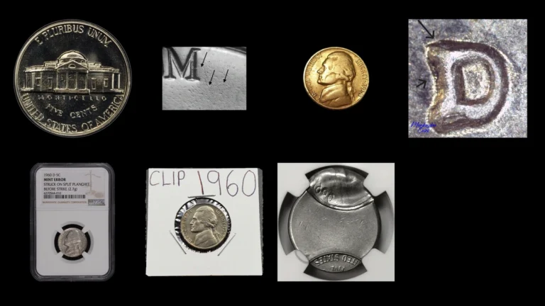 1960 Nickel Errors — error coin photographs