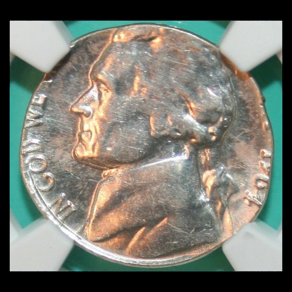 1964 Jefferson Nickel: Struck on a Silver Dime Planchet