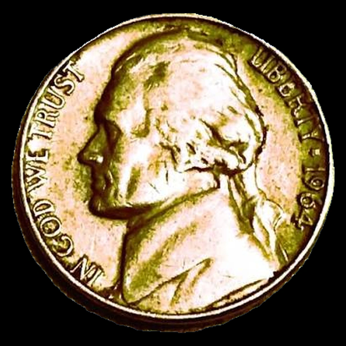 1964 Jefferson Nickel: Die Break