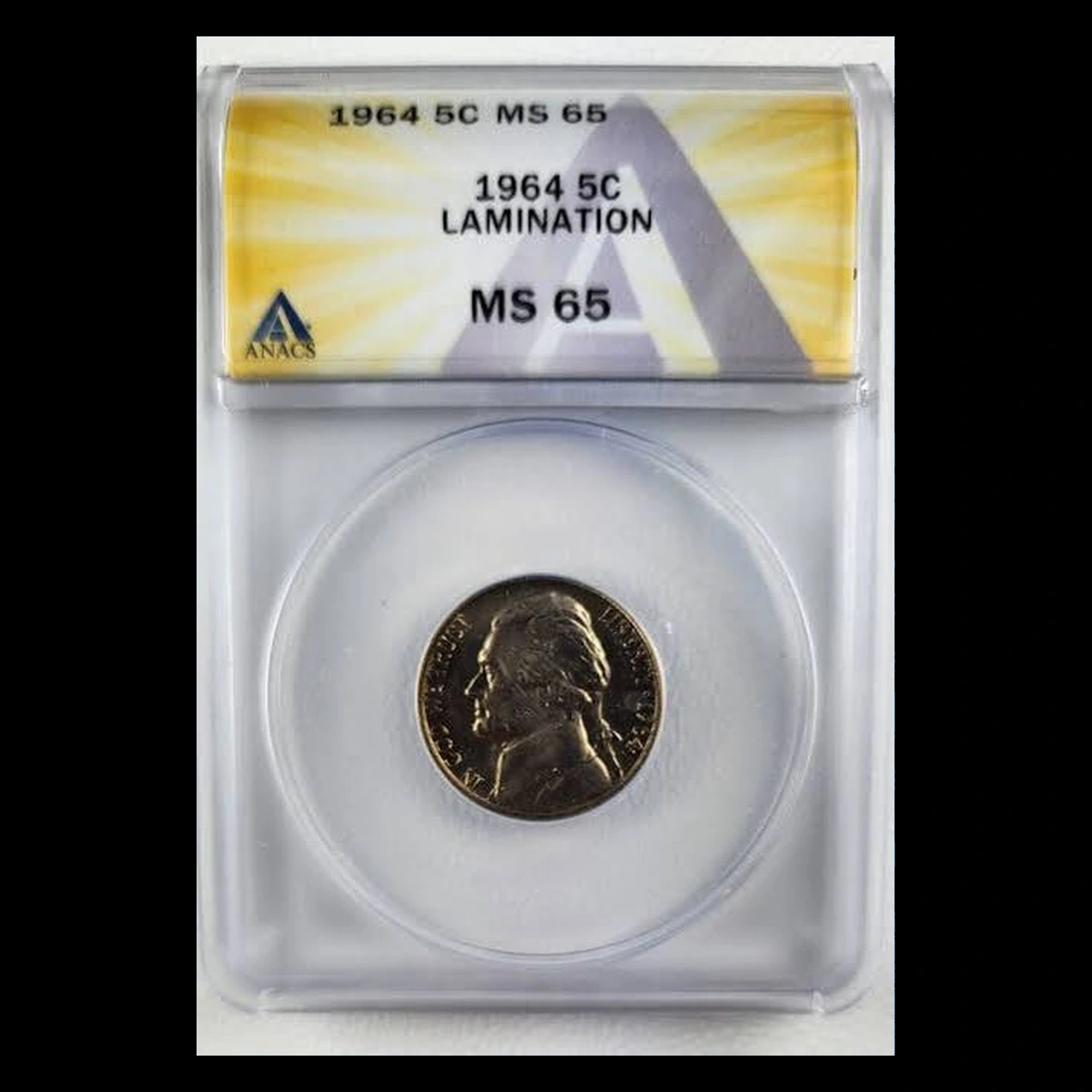 1964 Jefferson Nickel: Lamination
