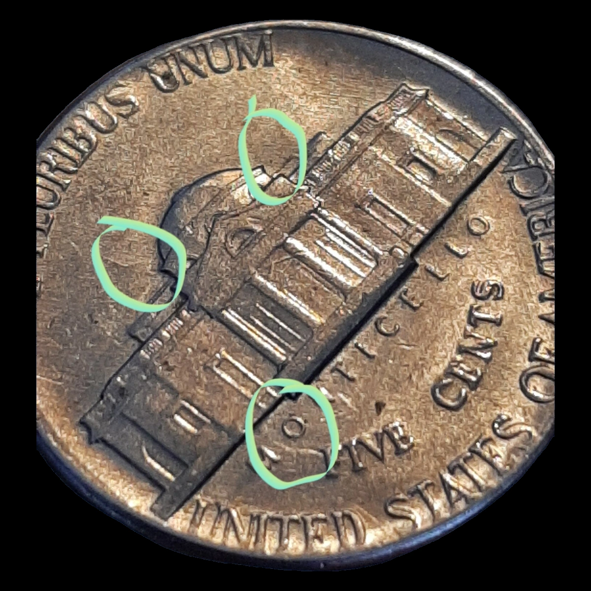 1973 Jefferson Nickel: Clashed Dies