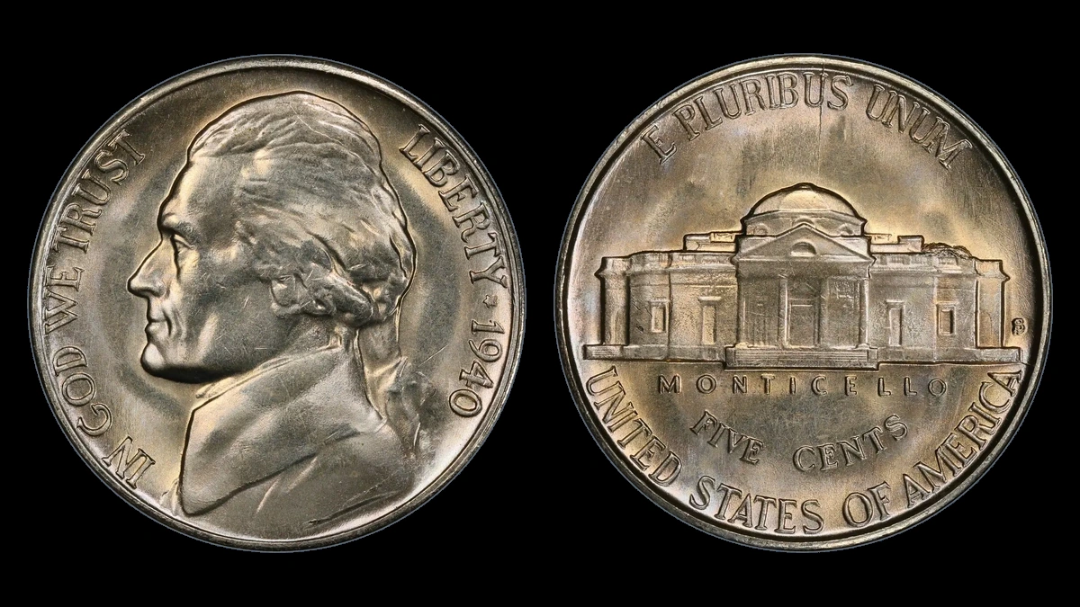 1940 Jefferson Nickel: Repunched Mintmark