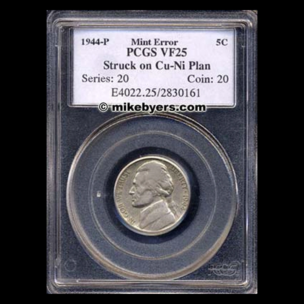 1944 Jefferson Nickel: Wrong copper-nickel alloy