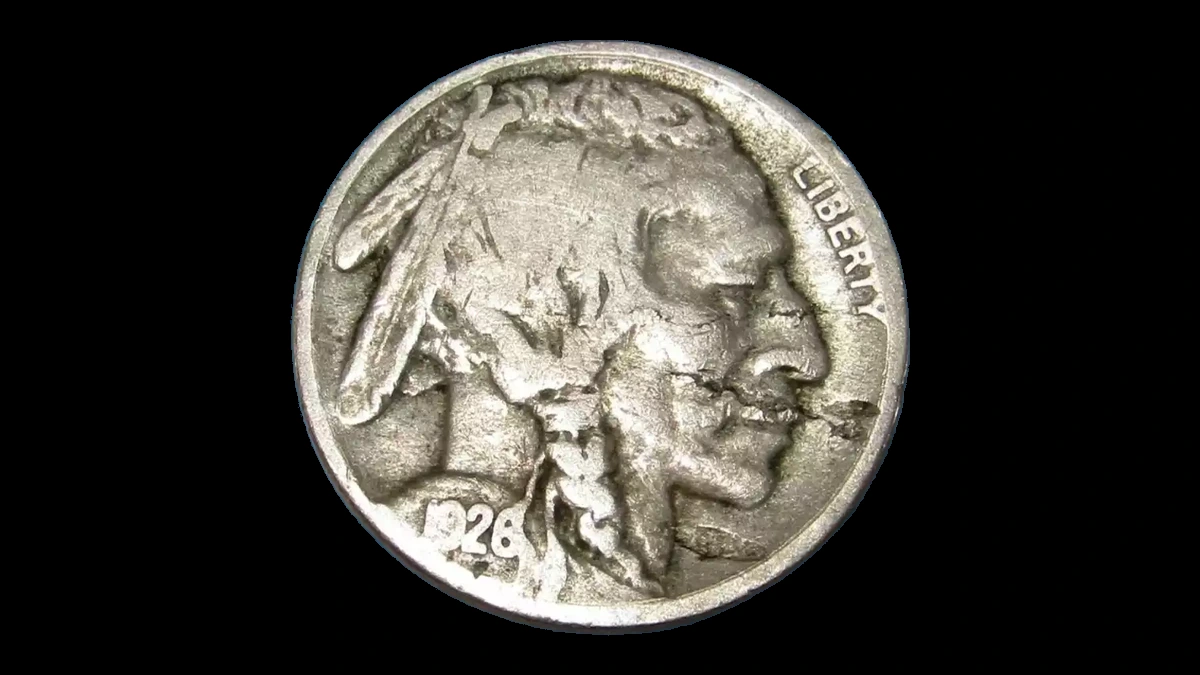 1926 Buffalo Nickel: Lamination / Split Planchet