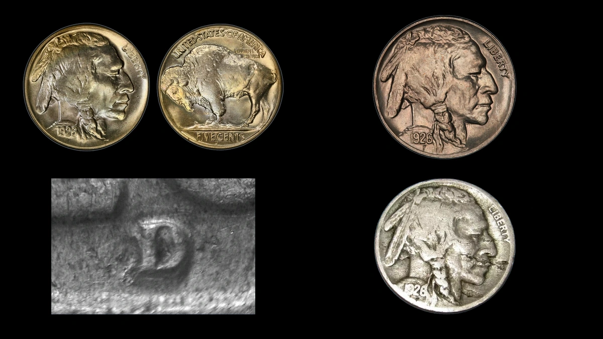 1926 Nickel Errors — error coin photographs