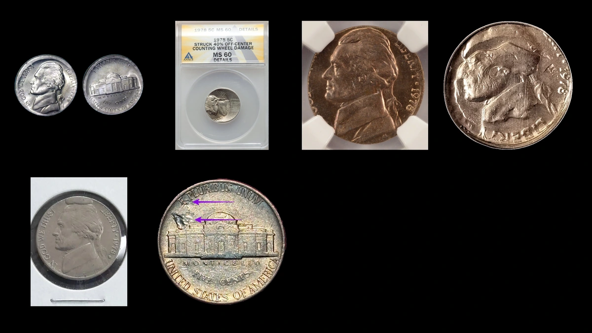 1978 Nickel Errors — error coin photographs