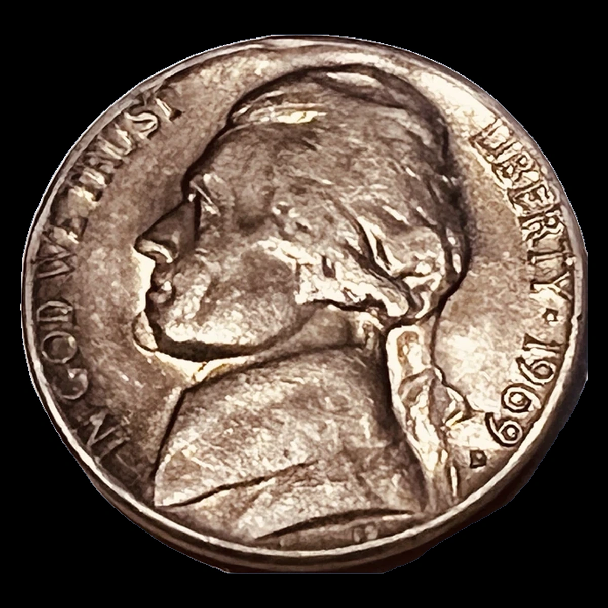 1969 Jefferson Nickel: Die Clash