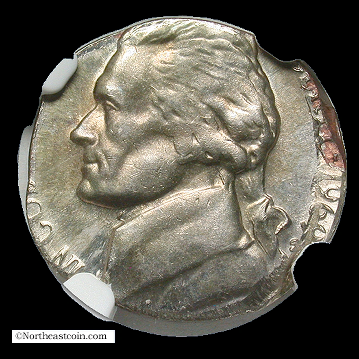 1969 Jefferson Nickel: Planchet Flaw
