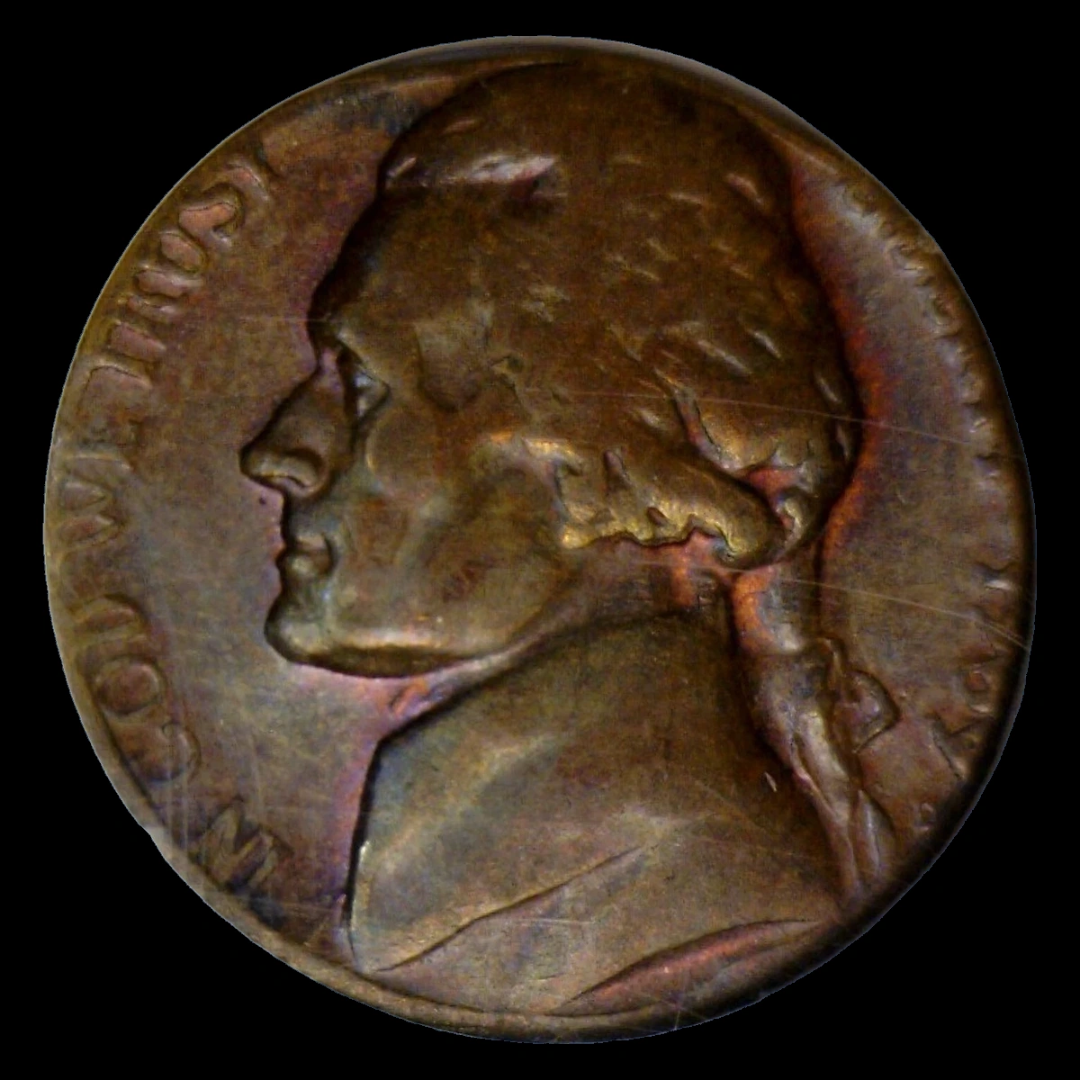 1969 Jefferson Nickel: Struck on a cent planchet