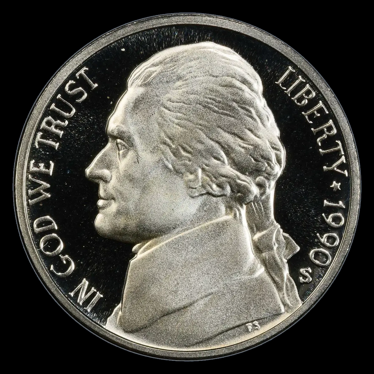 1990 Jefferson Nickel: Doubled Die Obverse