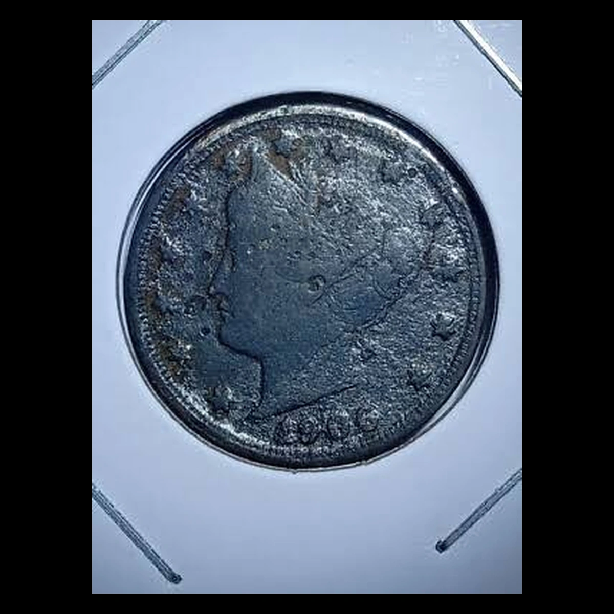 1906 Liberty Nickel: Lamination