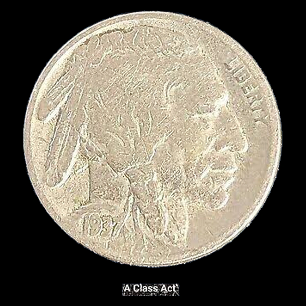 1937 Buffalo Nickel: Doubled Die Reverse