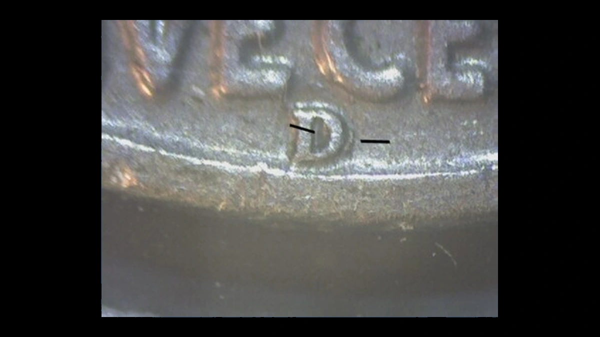 1937 Buffalo Nickel: Repunched Mintmark
