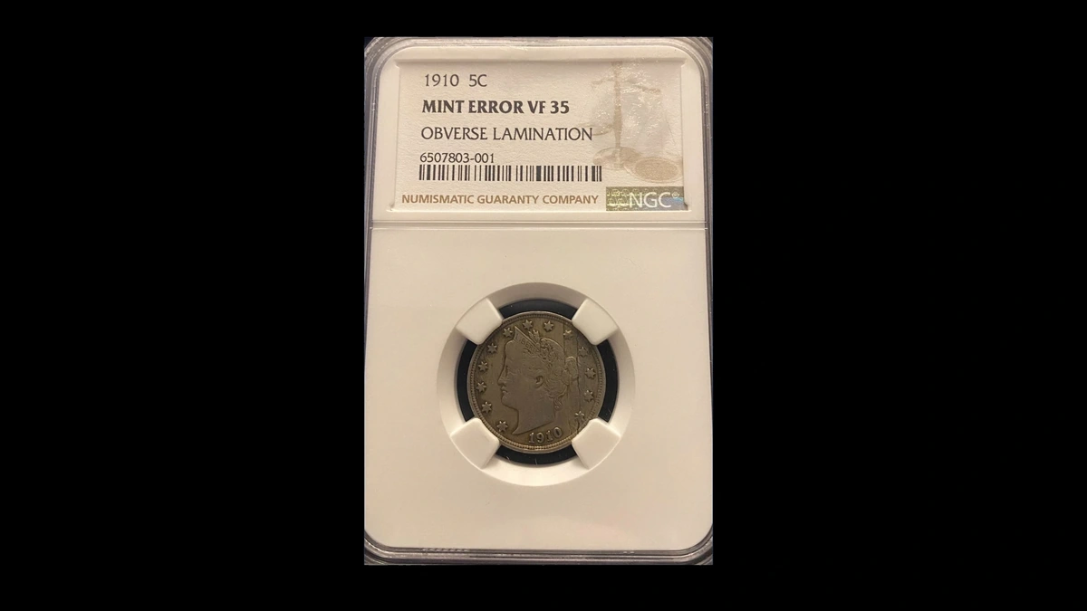 1910 Nickel Errors — error coin photographs