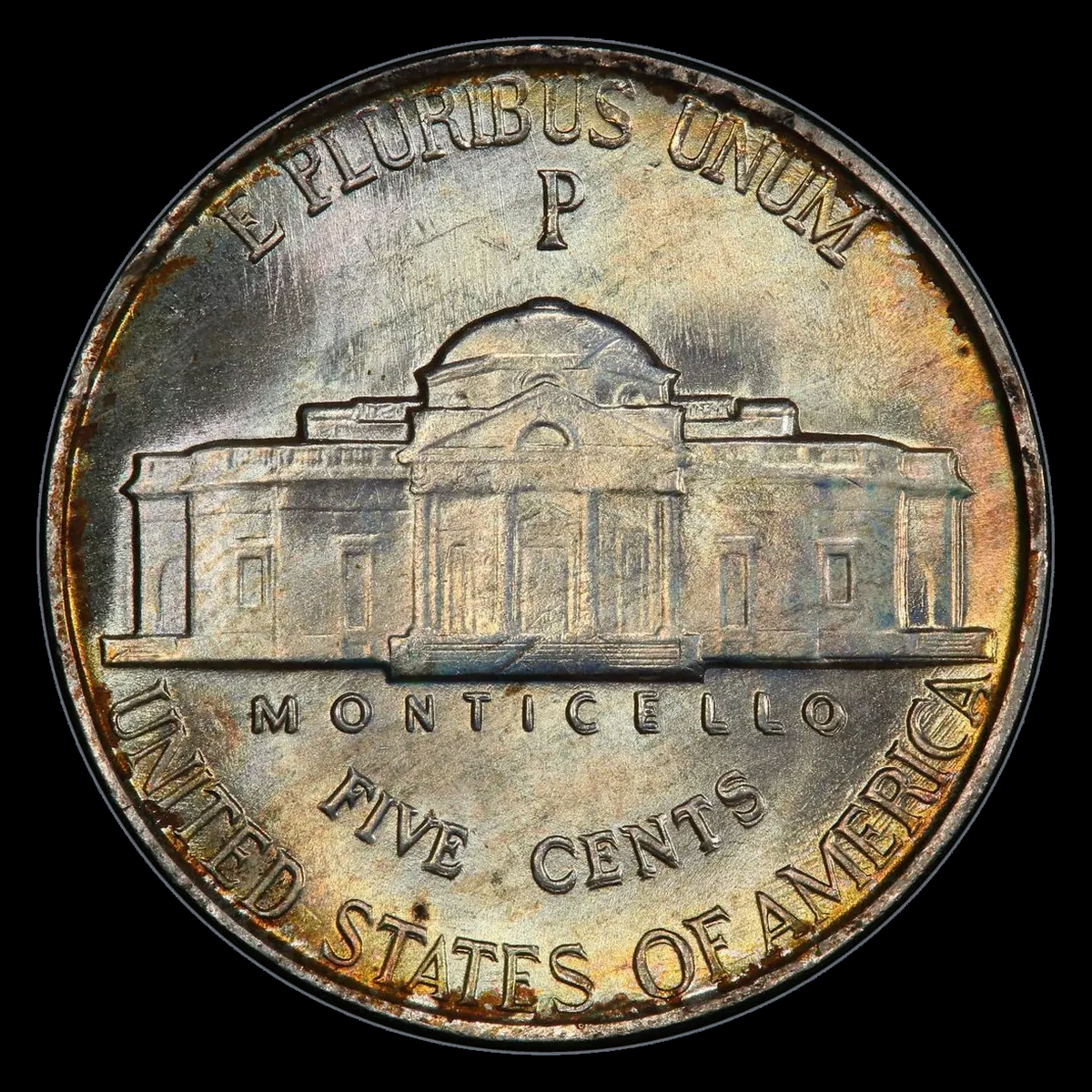 1945 Jefferson Nickel: Doubled die reverse