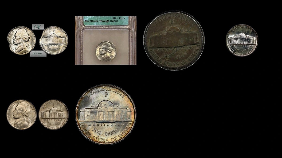 1945 Nickel Errors — error coin photographs