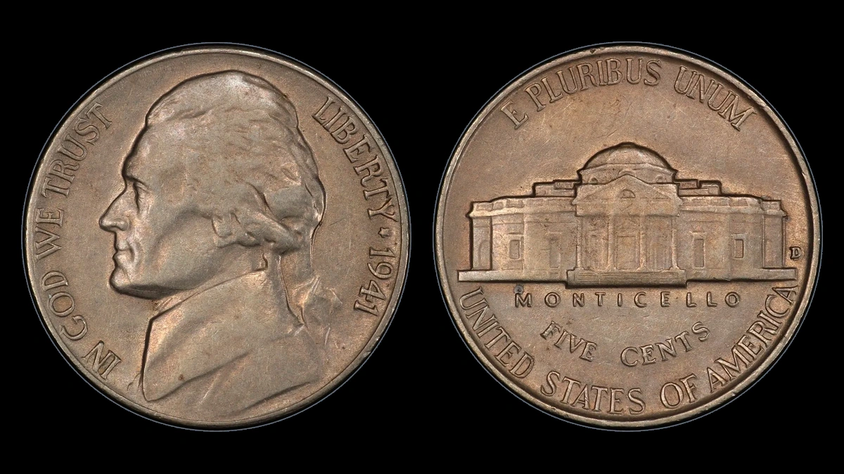 1941 Jefferson Nickel: Repunched Mintmark