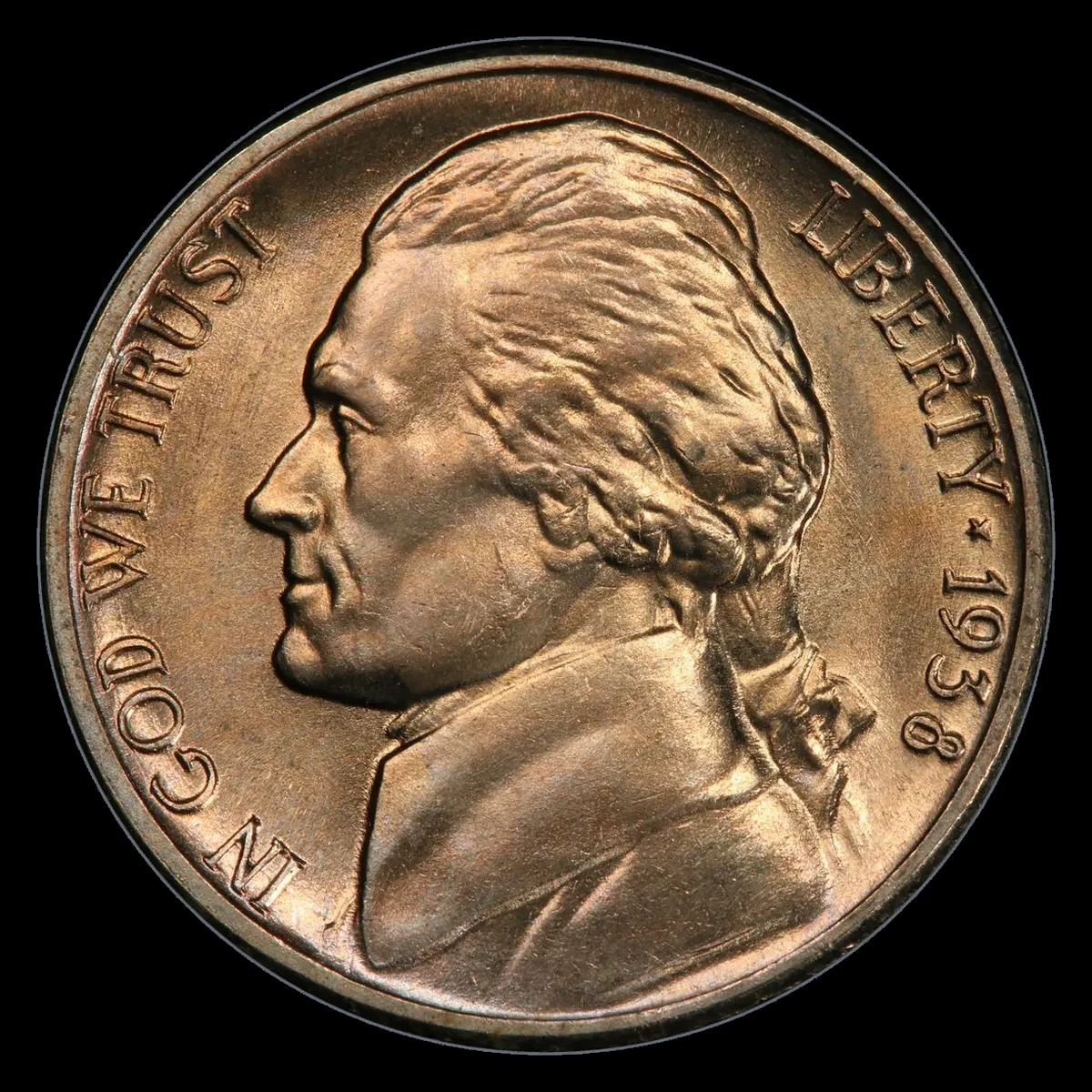1938 Jefferson Nickel: Doubled die obverse