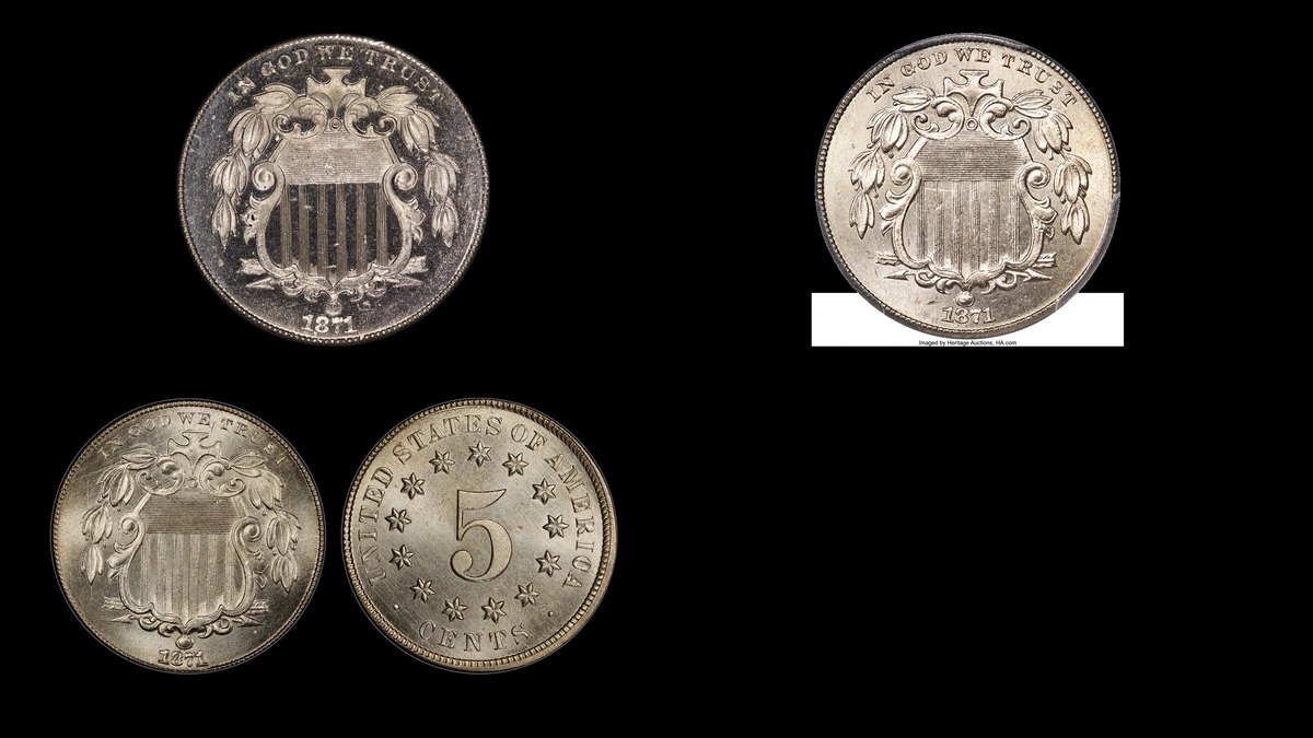 1871 Nickel Errors — error coin photographs