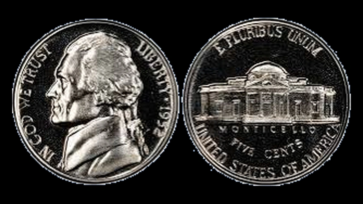1952 Jefferson Nickel: Repunched Design
