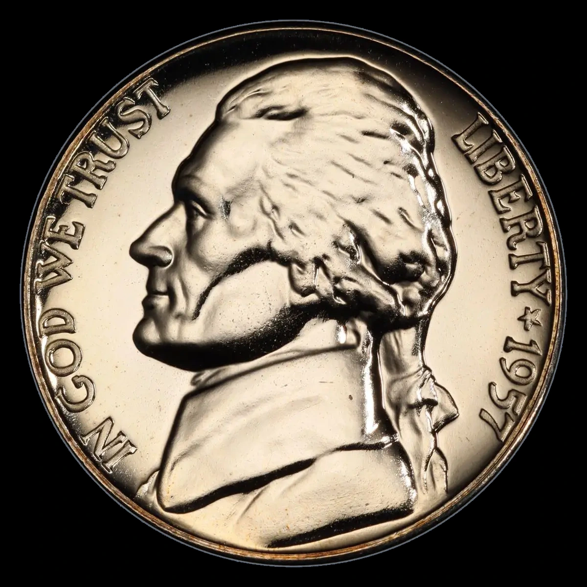 1957 Jefferson Nickel: Doubled / Multiple-Hubbed Obverse