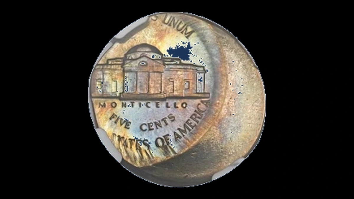 1961 Jefferson Nickel: Off-center proof