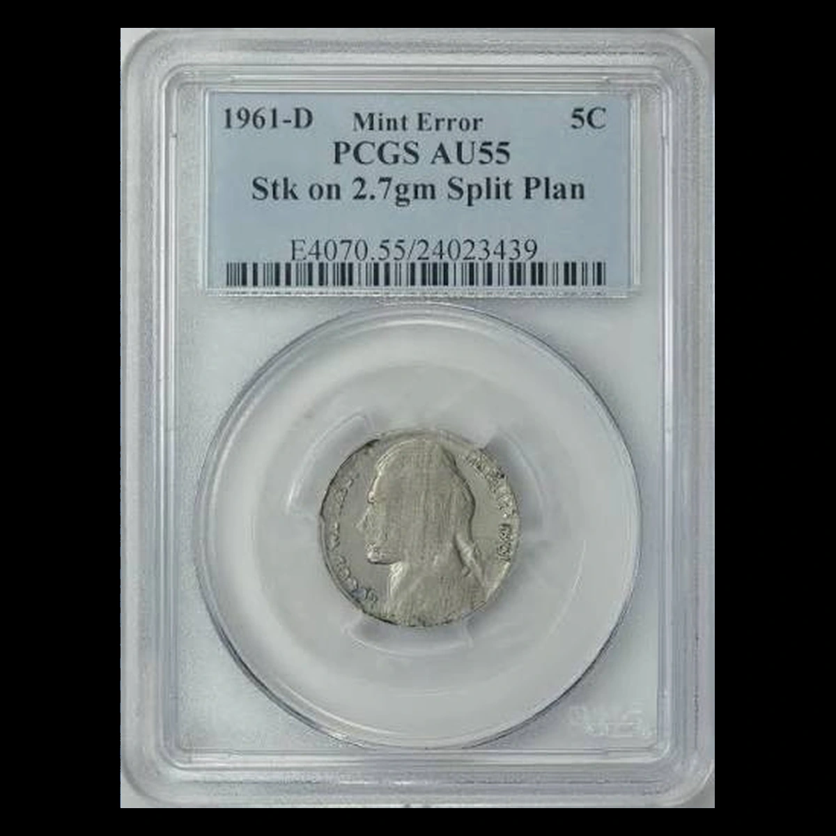 1961 Jefferson Nickel: Thin Thick Planchet