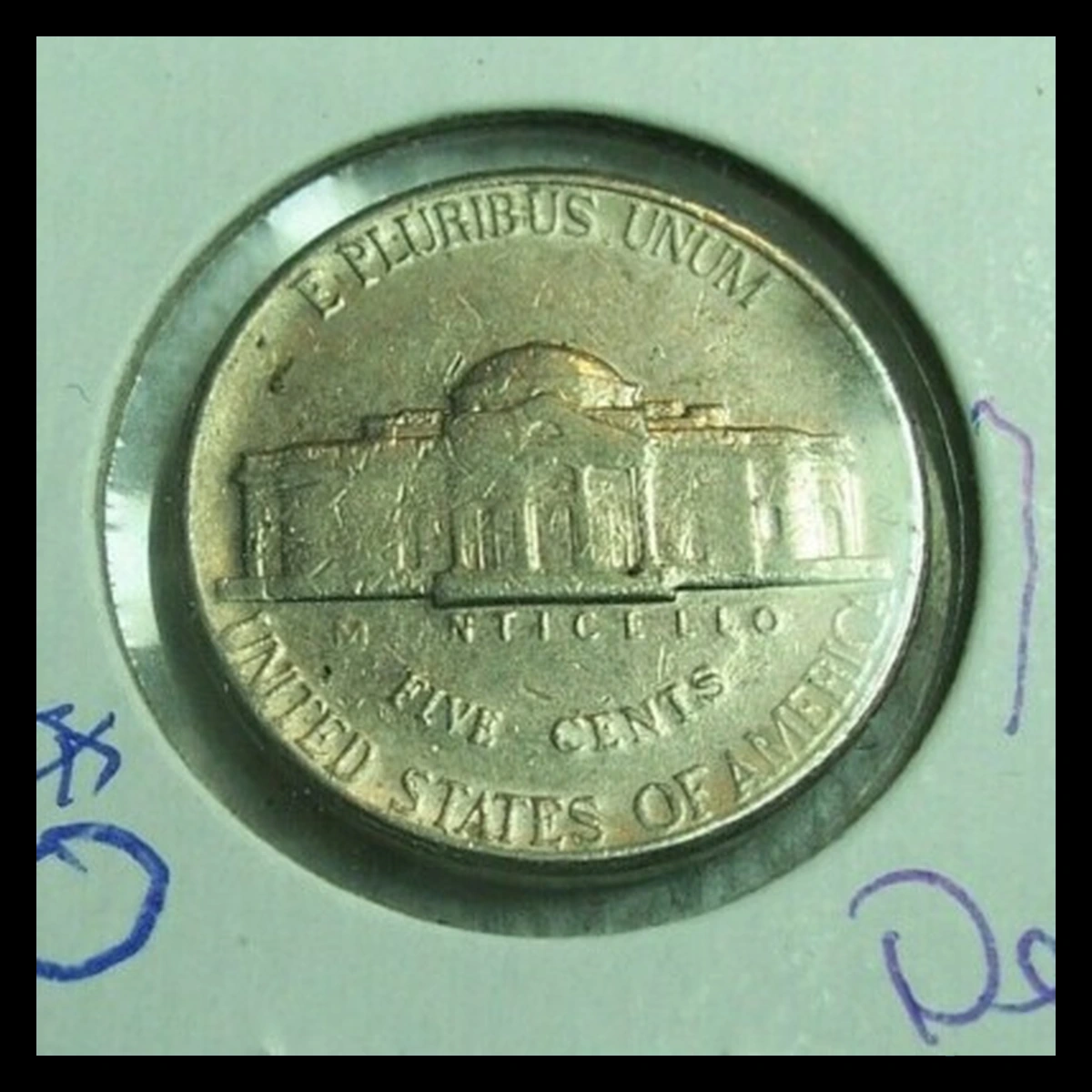 1994 Jefferson Nickel: Struck-Through Error