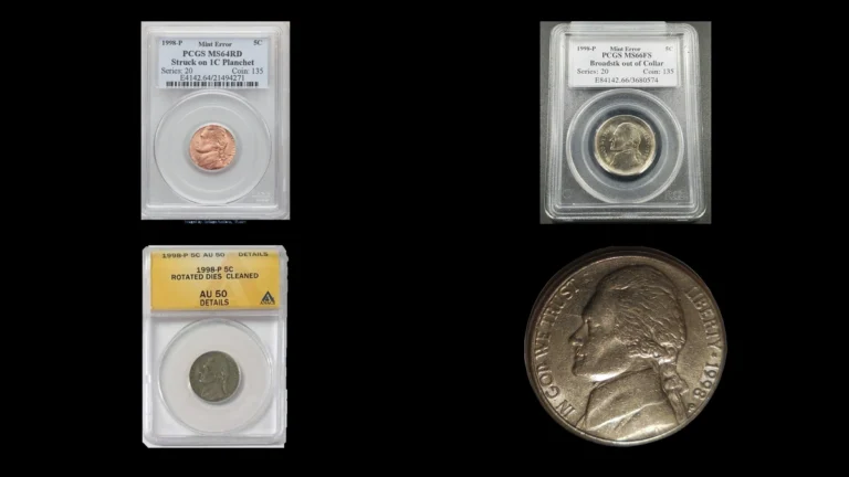 1998 Nickel Errors — error coin photographs