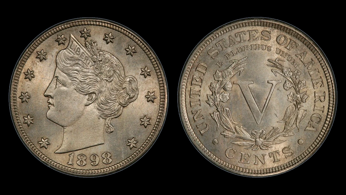 1898 Liberty Nickel: Repunched Date