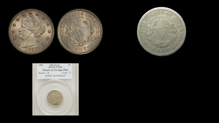 1898 Nickel Errors — error coin photographs