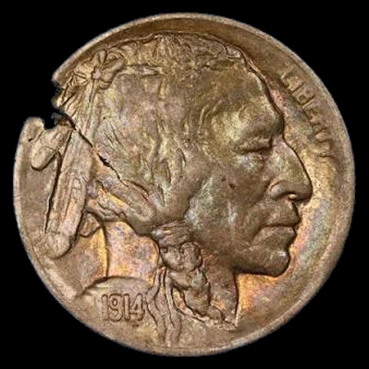 1914 Buffalo Nickel: Defective Planchet