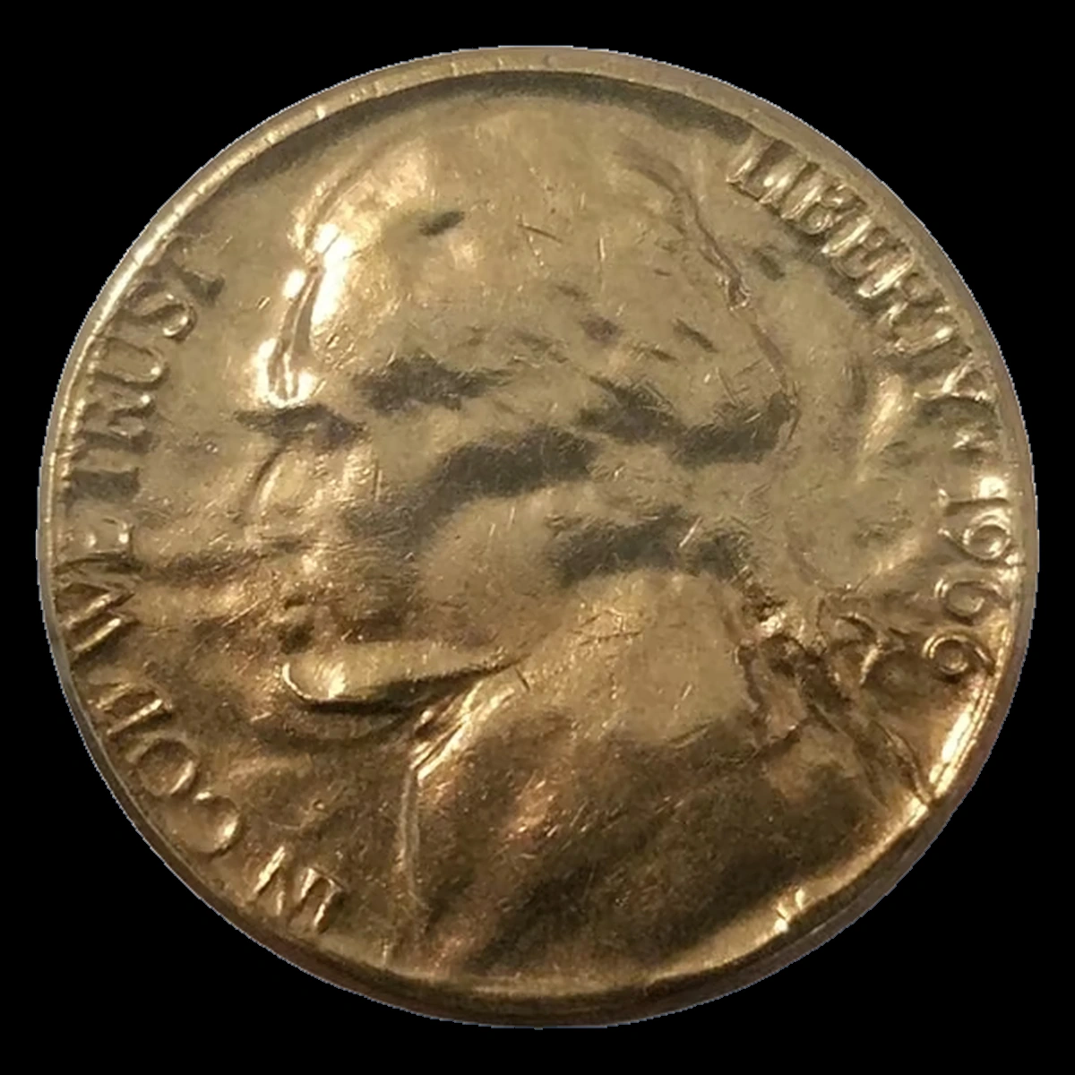 1966 Jefferson Nickel: Capped Die Strike