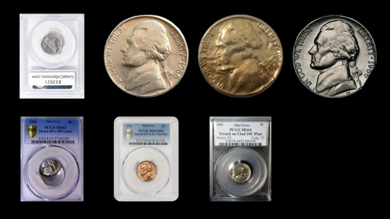 1966 Nickel Errors — error coin photographs