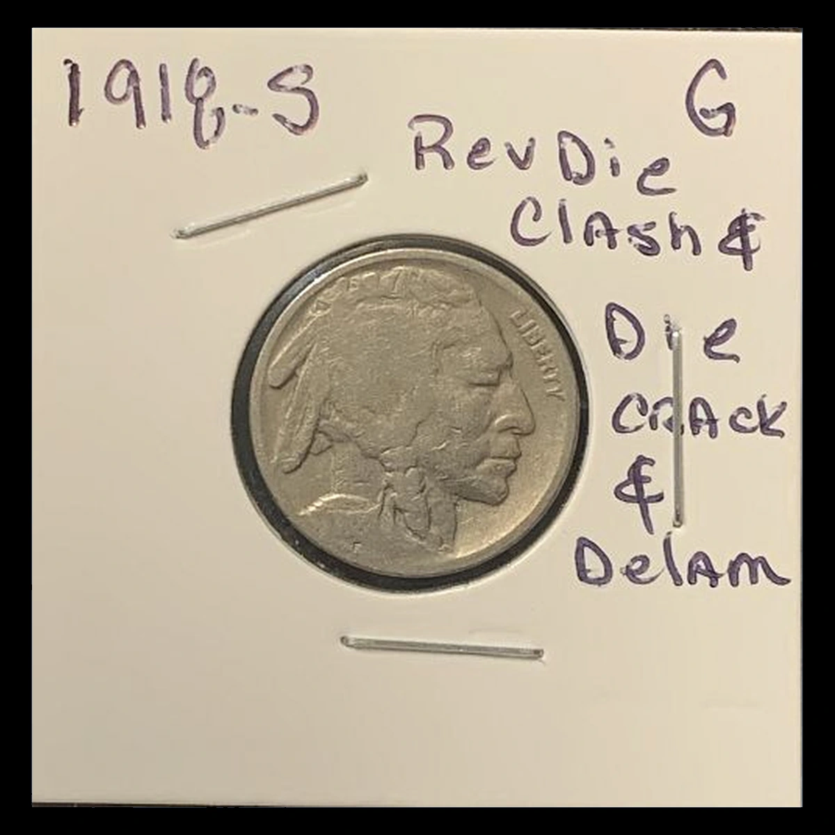 1918 Buffalo Nickel: Lamination
