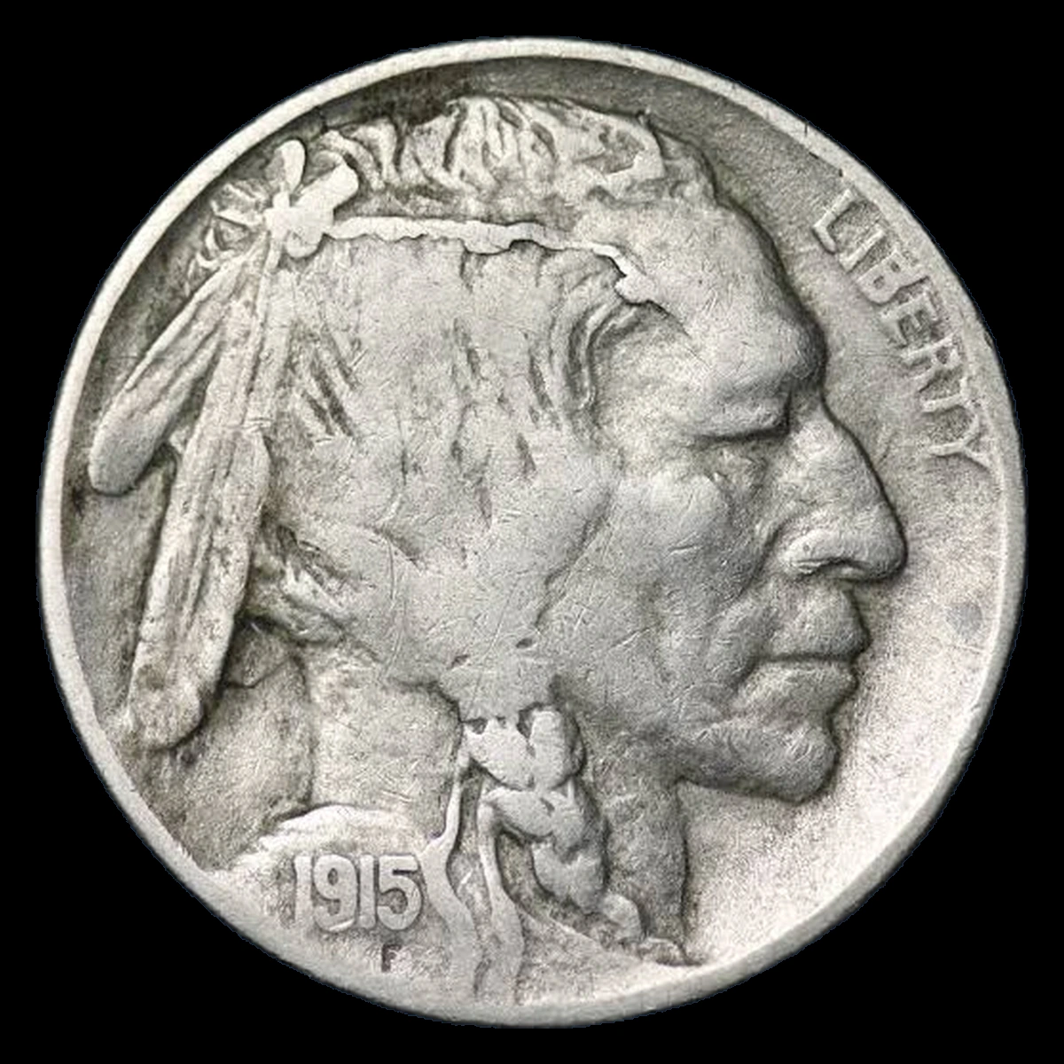 1915 Buffalo Nickel: Die Crack