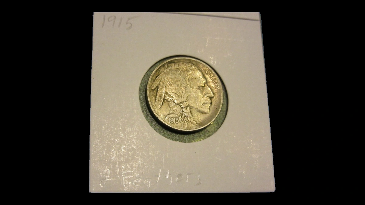1915 Buffalo Nickel: Two Feathers variety