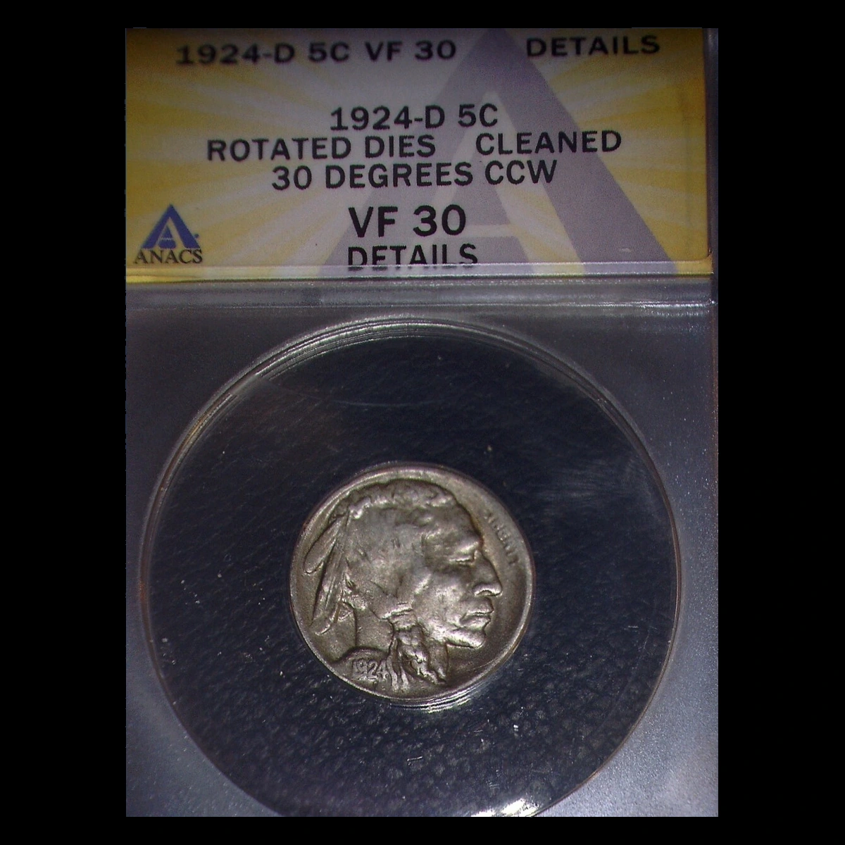 1924 Buffalo Nickel: Rotated Dies