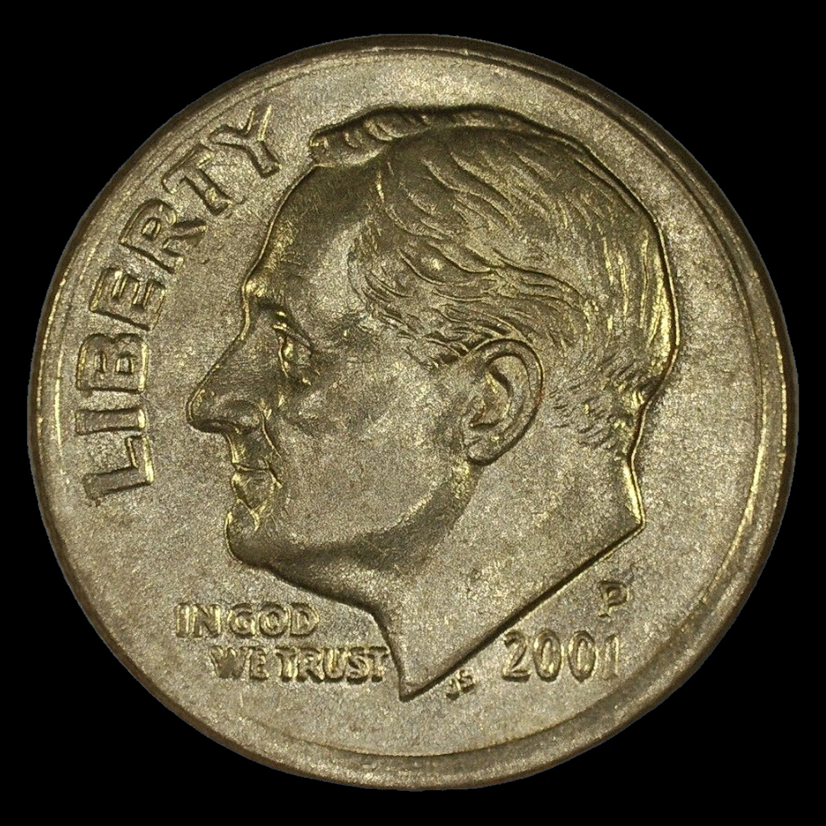 2001 Roosevelt Dime: Misaligned Die