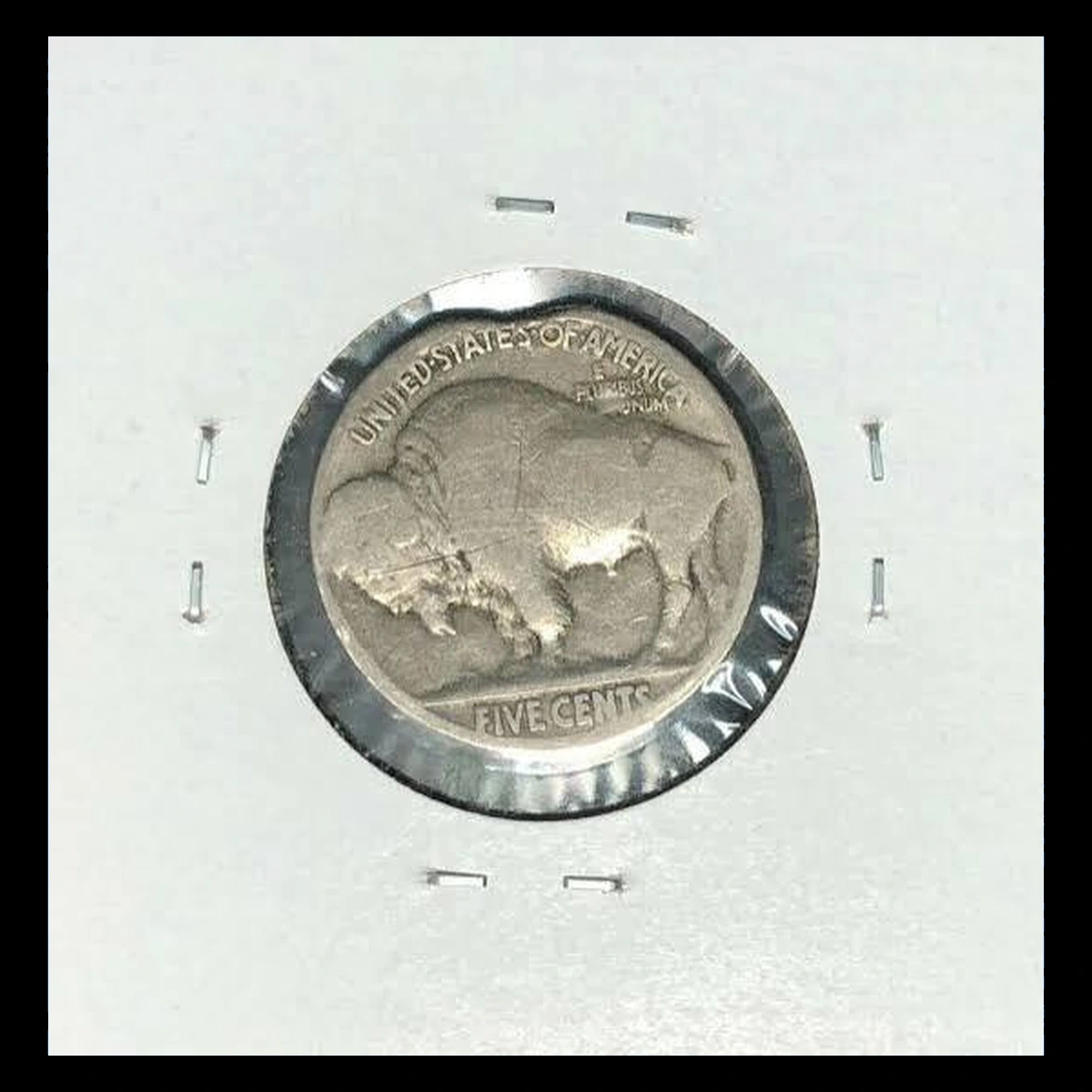 1919 Buffalo Nickel: clipped blank