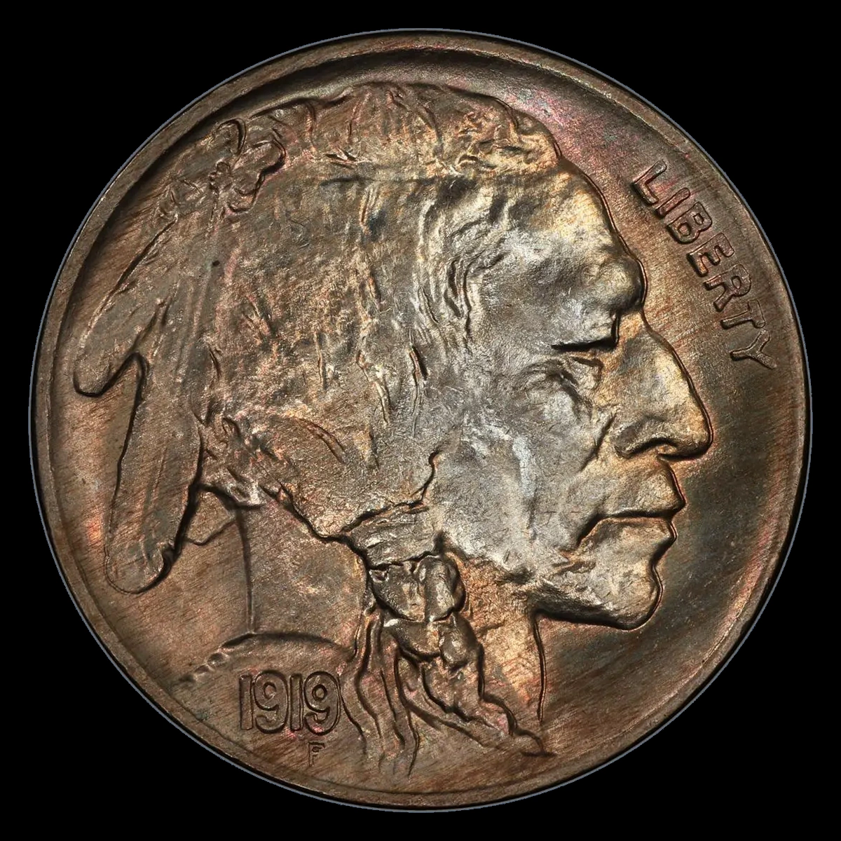 1919 Buffalo Nickel: Doubled Die Obverse